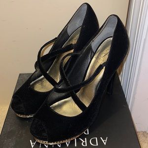 Adrianna Papell Golda Black Formal Heels